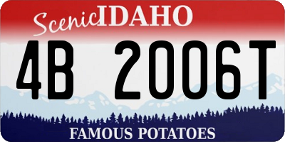 ID license plate 4B2006T