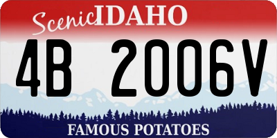 ID license plate 4B2006V