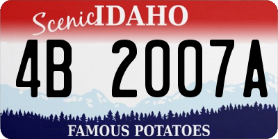 ID license plate 4B2007A