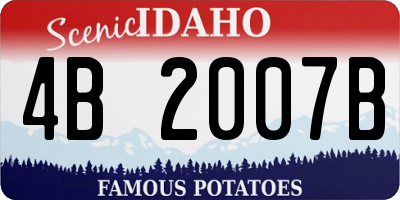 ID license plate 4B2007B