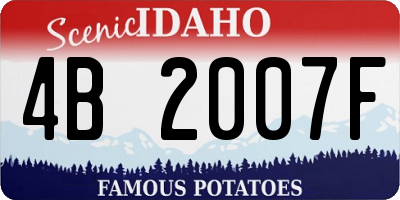 ID license plate 4B2007F