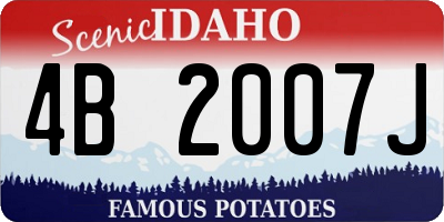 ID license plate 4B2007J