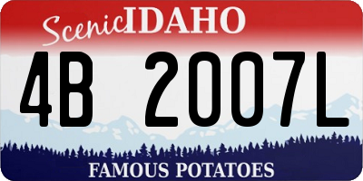 ID license plate 4B2007L