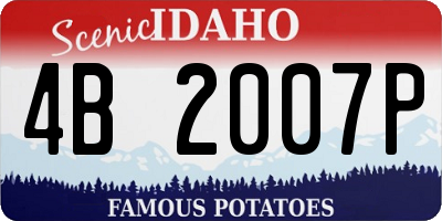 ID license plate 4B2007P