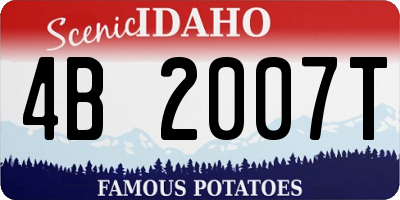 ID license plate 4B2007T