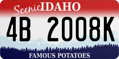 ID license plate 4B2008K