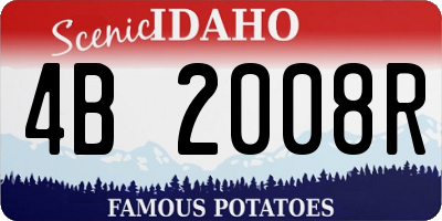 ID license plate 4B2008R