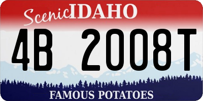 ID license plate 4B2008T