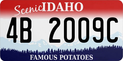 ID license plate 4B2009C