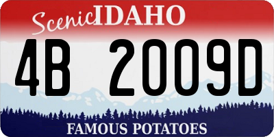 ID license plate 4B2009D