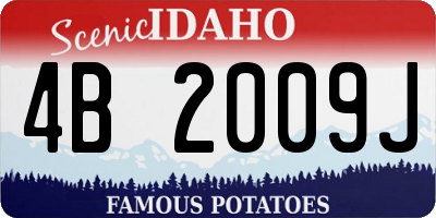 ID license plate 4B2009J