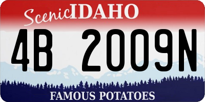 ID license plate 4B2009N