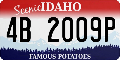 ID license plate 4B2009P