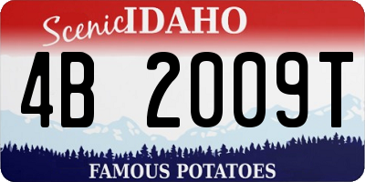 ID license plate 4B2009T