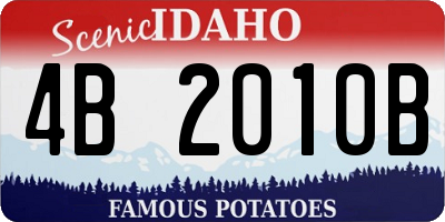 ID license plate 4B2010B