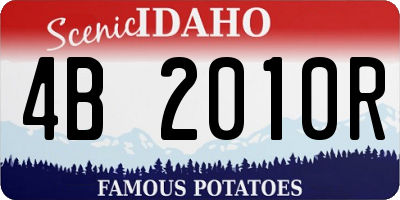 ID license plate 4B2010R