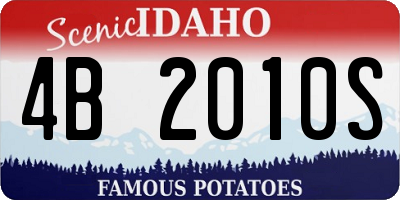 ID license plate 4B2010S