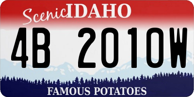 ID license plate 4B2010W