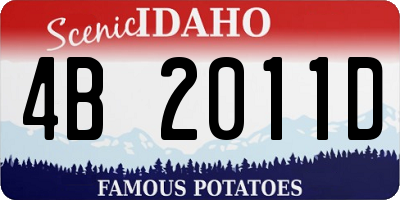 ID license plate 4B2011D