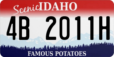 ID license plate 4B2011H
