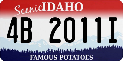 ID license plate 4B2011I