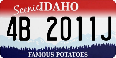 ID license plate 4B2011J