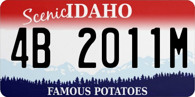 ID license plate 4B2011M