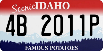 ID license plate 4B2011P