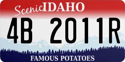 ID license plate 4B2011R