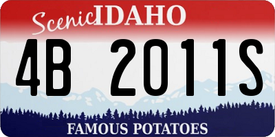 ID license plate 4B2011S
