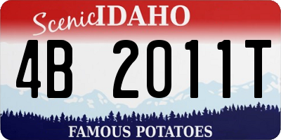 ID license plate 4B2011T