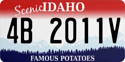 ID license plate 4B2011V