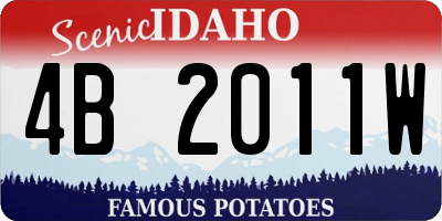 ID license plate 4B2011W