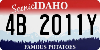 ID license plate 4B2011Y