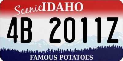ID license plate 4B2011Z