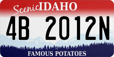 ID license plate 4B2012N