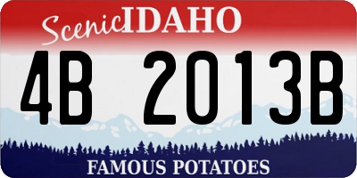 ID license plate 4B2013B