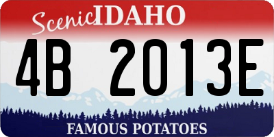 ID license plate 4B2013E