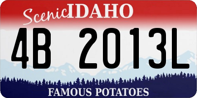 ID license plate 4B2013L