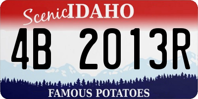 ID license plate 4B2013R