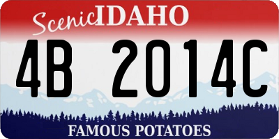 ID license plate 4B2014C