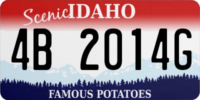 ID license plate 4B2014G