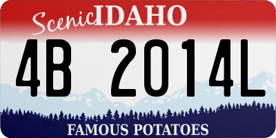ID license plate 4B2014L