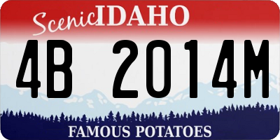 ID license plate 4B2014M