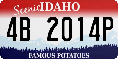 ID license plate 4B2014P