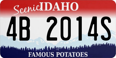 ID license plate 4B2014S