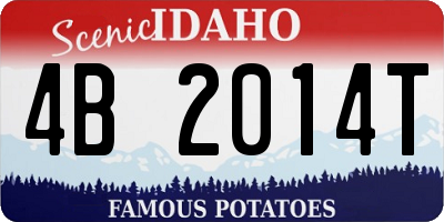 ID license plate 4B2014T