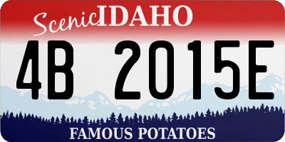 ID license plate 4B2015E