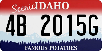 ID license plate 4B2015G