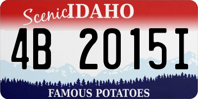 ID license plate 4B2015I
